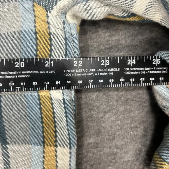Outerknown Blanket Shirt Mens M Green Plaid Thick Knit Flannel Long Sleeve - Picture 6 of 11